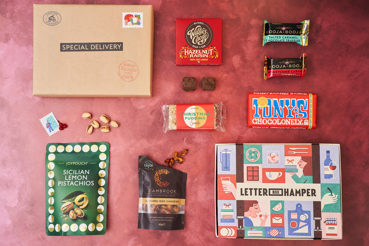 Luxury Christmas Chocolates and Nuts Letter Box Hamper