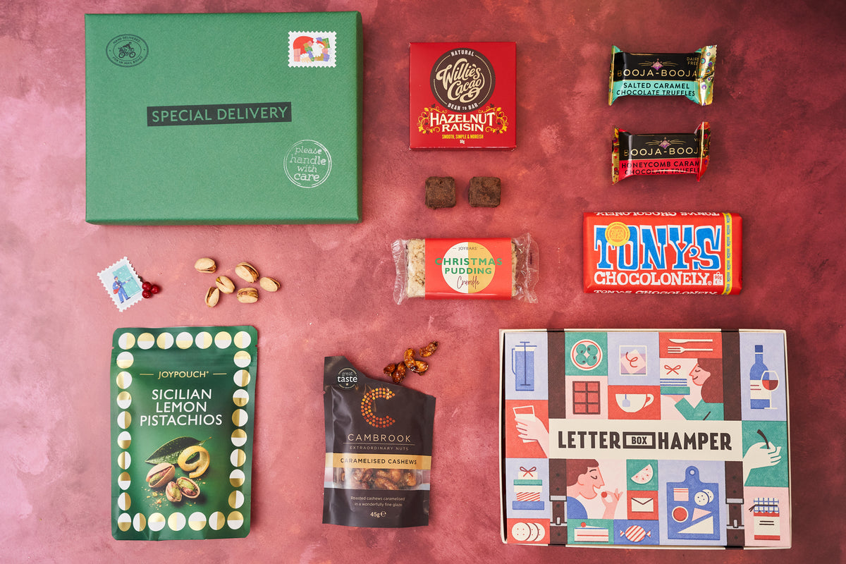 Luxury Christmas Chocolates and Nuts Letter Box Hamper