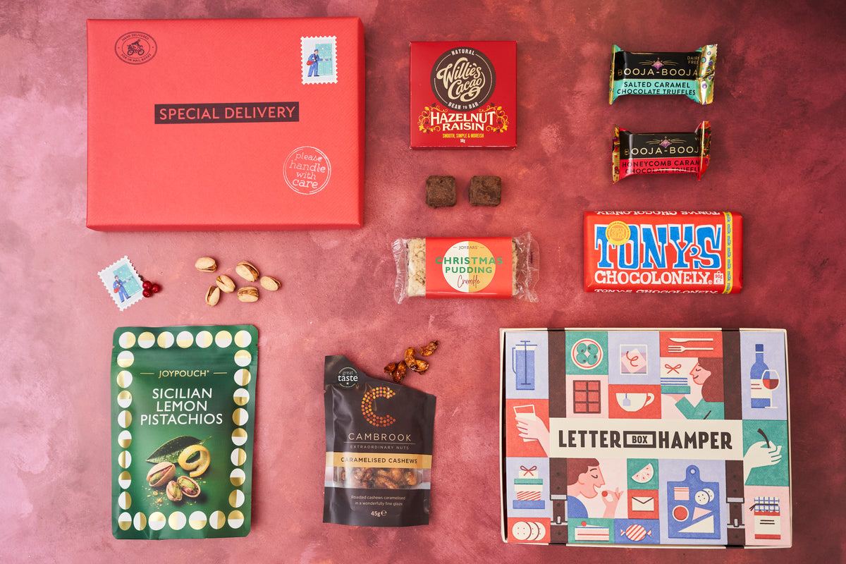 Luxury Christmas Chocolates and Nuts Letter Box Hamper