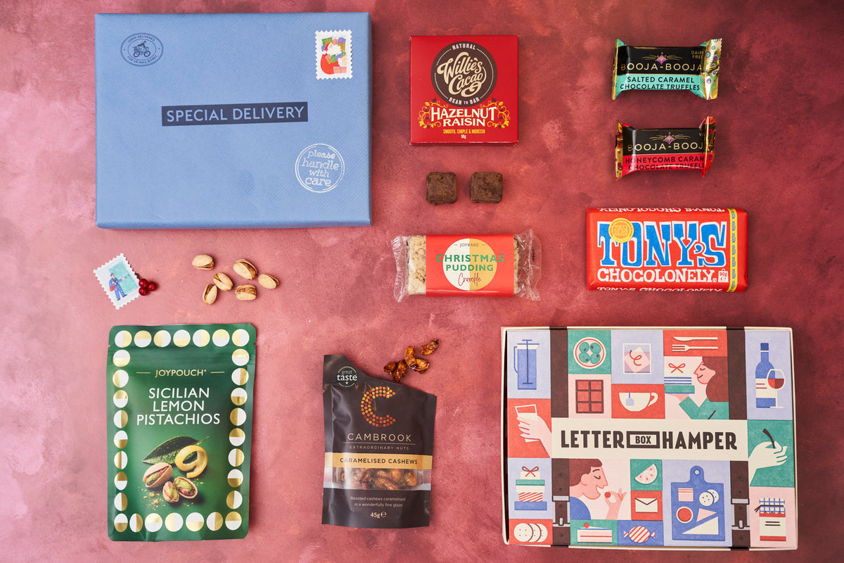 Luxury Christmas Chocolates and Nuts Letter Box Hamper