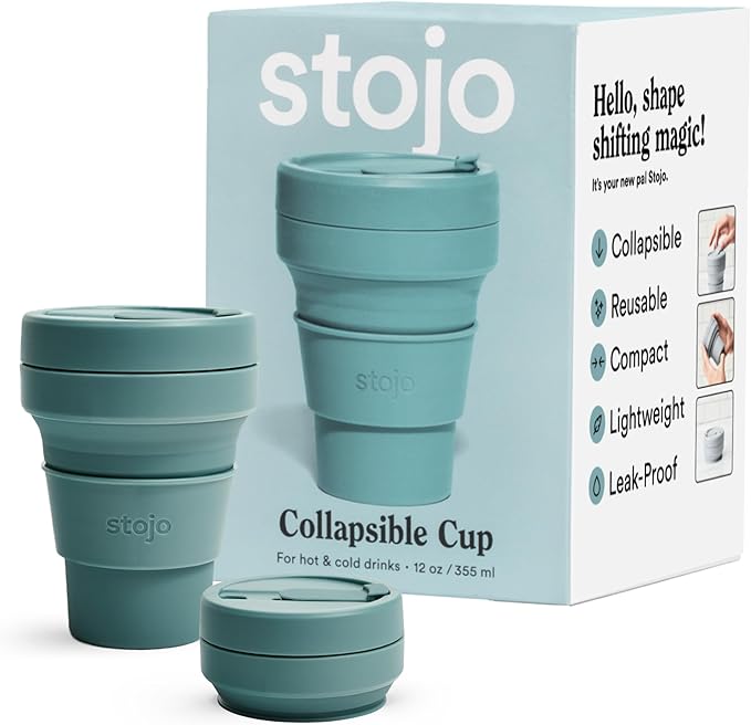 Luxury gift hamper with Stojo collapsible mug and treats