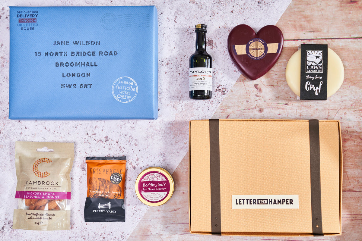 Festive Cheese & Port Letter Box Hamper | Delivered By Post